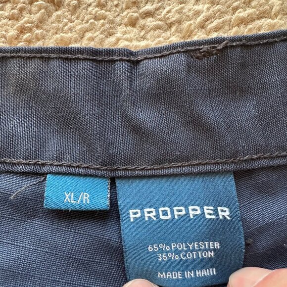 Propper Pants Mens XL 40x31 High Rise Cargo Navy Blue Ripstop Pockets - Picture 5 of 12